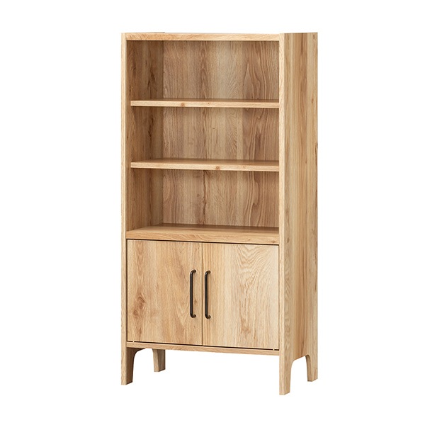 フリーラック 幅58.1cm 3段 本棚 扉付き収納 アメリカンビンテージ 収納棚 多目的ラック シェルフ リビングボード リビング収納 木製 家具 扉付き 食器棚 ビンテージ ヴィンテージ