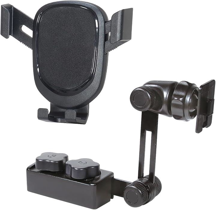 1DINボックス固定スタンド＋各種ホルダーセット BSA131スマホホルダー1DIN固定スタンドセット(ブラック, ホルダー本体サイズ:91(高さ)x99(幅)x31(奥行)mm)