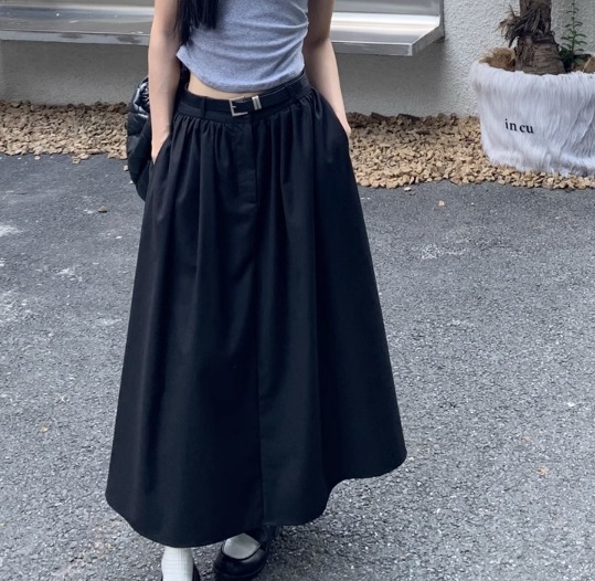 ボトムス デート モテアイテム フレアスカート ロング丈 コットン 大人可愛い きれいめ 上品 おしゃれ かっこいい 大人可愛い ラブリー キュート ガーリー クール モード系 セクシー エレガント