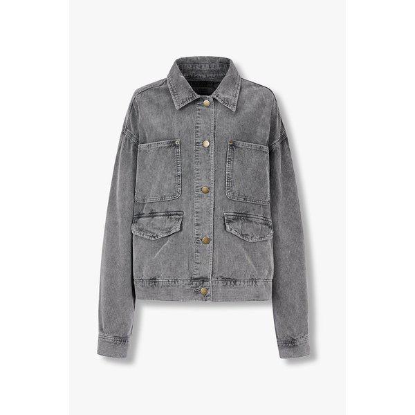 グレー コーデュロイ シャツ型ジャンパー 9105413106081