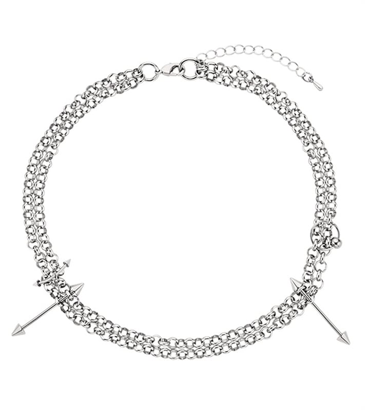 ダブルチェーンのネックレス 韓国のファッション