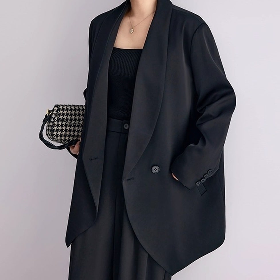 ジャケット アウター ビッグテーラードジャケット 襟付き ポケット 長袖 テーラードジャケット オーバージャケット オーバーサイズ ハンサム レディース かわいい 大人可愛い おしゃれ ガーリー