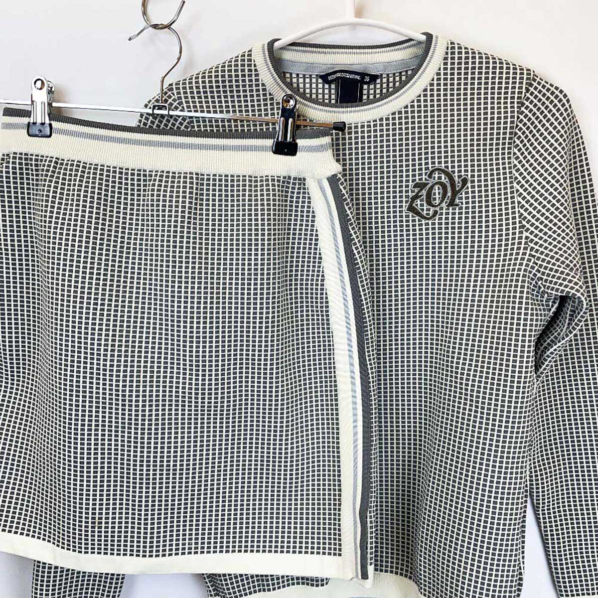 【中古】[上下セット] ZOY DRESS CODE INTERNATIONAL ゴルフ ストレッチ ロングスリーブ スカート 36 レディース