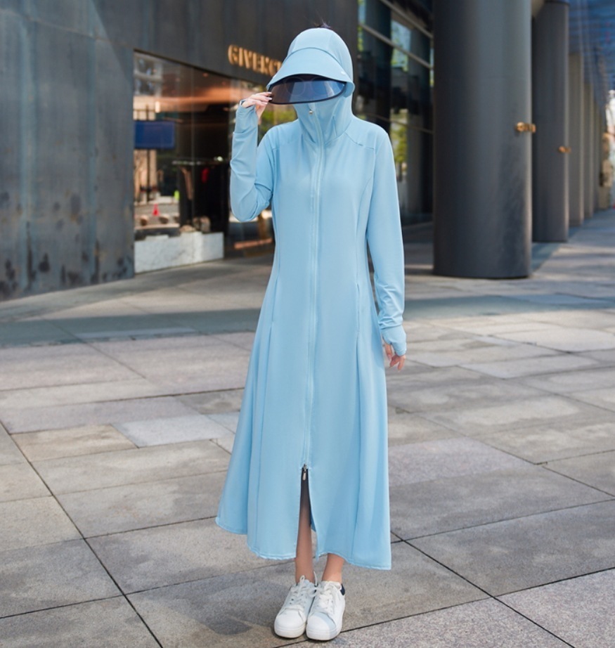 デート モテアイテム 日焼け対策 カーディガン ロング丈 長袖 フード付き 薄手 UVカット 可愛い きれいめ 上品 おしゃれ かっこいい 可愛い ラブリー キュート ガーリー クール