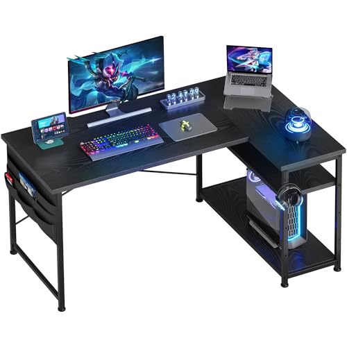 色：黒い サイズ：幅120cm YeTom l字デスク ゲーミングデスク デスク 幅120cm pc