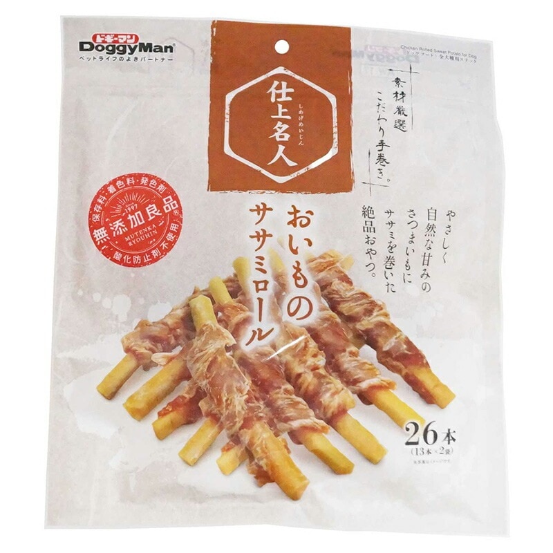 （まとめ買い）仕上名人 おいものササミロール 26本（13本x2袋） 犬用 [x6]