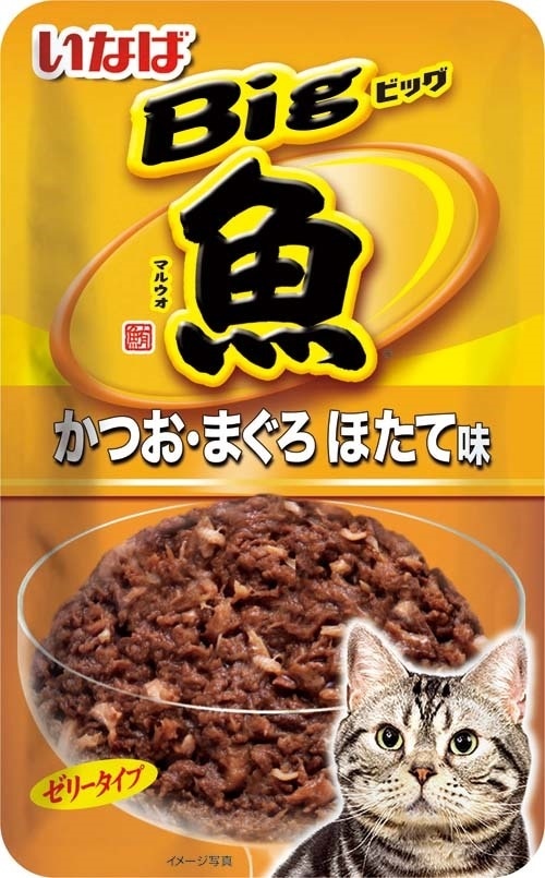 （まとめ買い）Bigマルウオ かつお/まぐろ ほたて味 80g TCR-35 猫用 [x48]