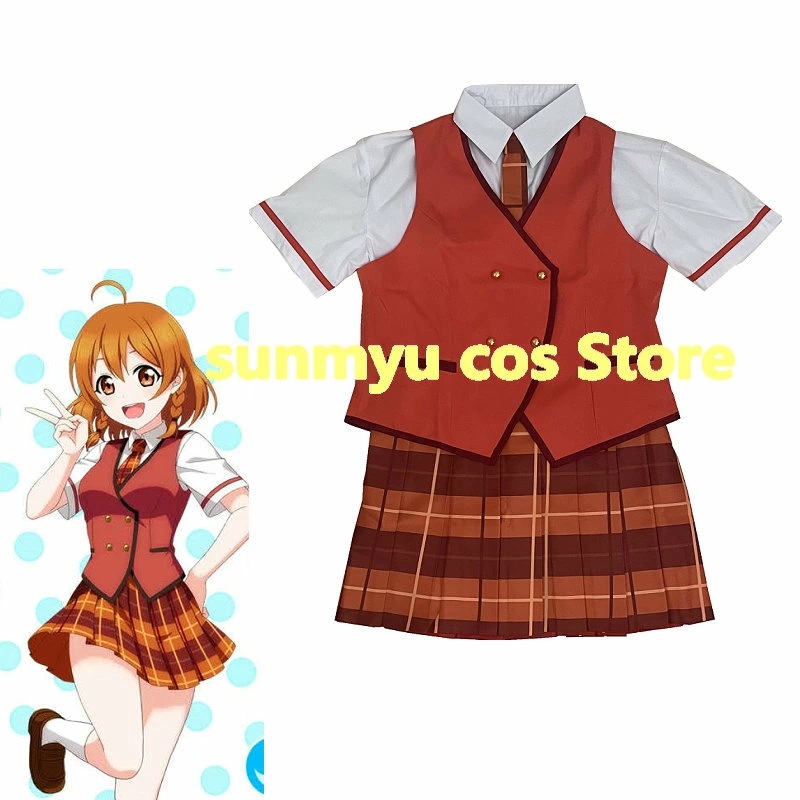 ラブライブ！虹ヶ咲学園スクールアイドル同好会 東雲学院の支倉かさね 夏制服 コスプレ衣装 ウィッグ靴追加可　オーダーメイド　オーダーサイズ