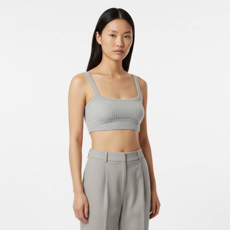 トムブラウン カシミア ブラトップ ペールグレー 女性用 FJB011A 07541 058