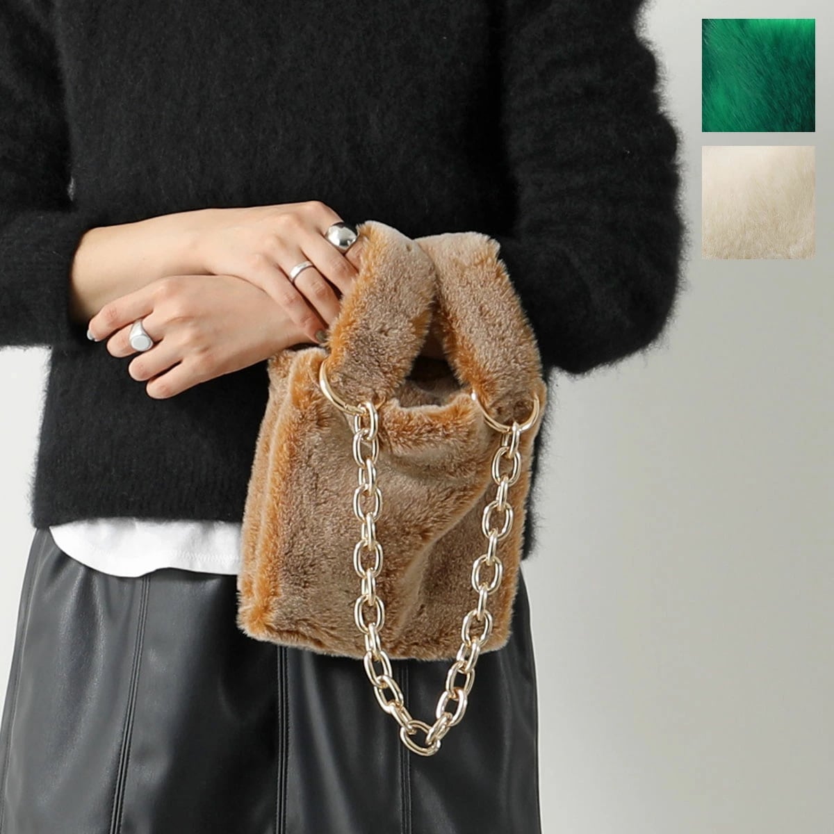 a point etc アポワンウテセ ハンドバッグ SAC LOIUS PM レディース エコファー ショルダーバッグ 鞄 カラー3色