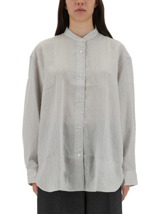 STUDIO NICHOLSON Women Shirts DILYSSNW 1736 CHALKSTRIPE WHITE