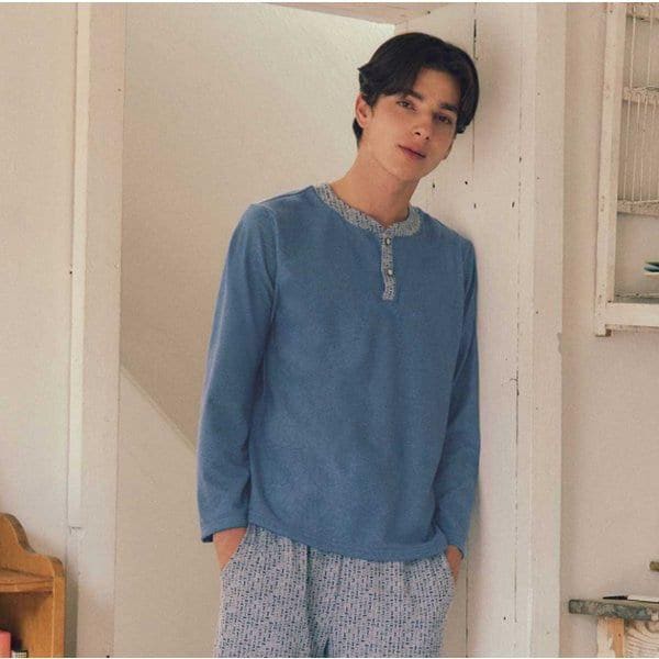 ポリ起毛ソリッド男性トップス（VEV3956M）