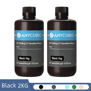 AnyCUBIC-3Dプリンター用のUV樹脂,フォトンボの基本的な3Dプリンター,500g,1kg,印刷材料 BLACK-2KG