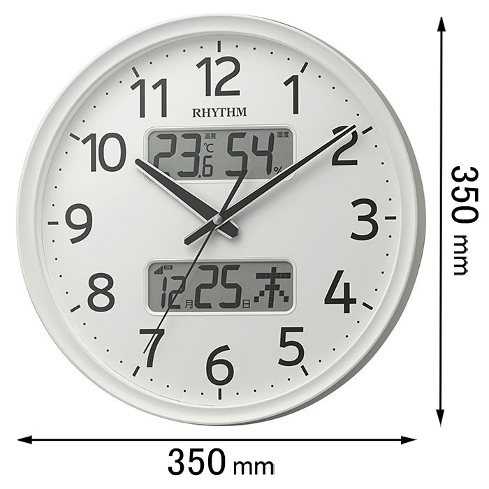 リズム 電波掛け時計 フィットウェーブリブA03 8FYA03SR03