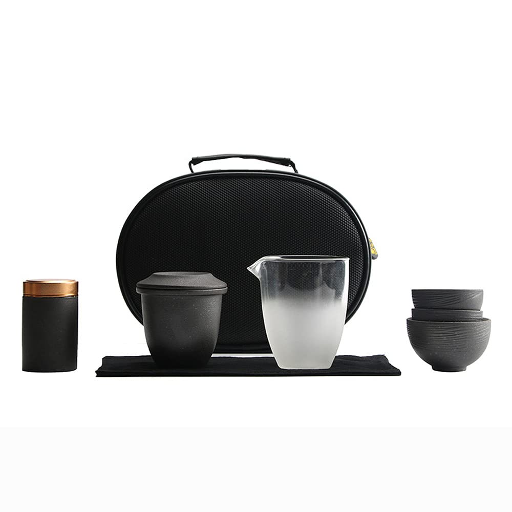 中国セラミックティーポットセット ティーカップ ポータブル 旅行 ティーセット ドリンクウェア 茶道(