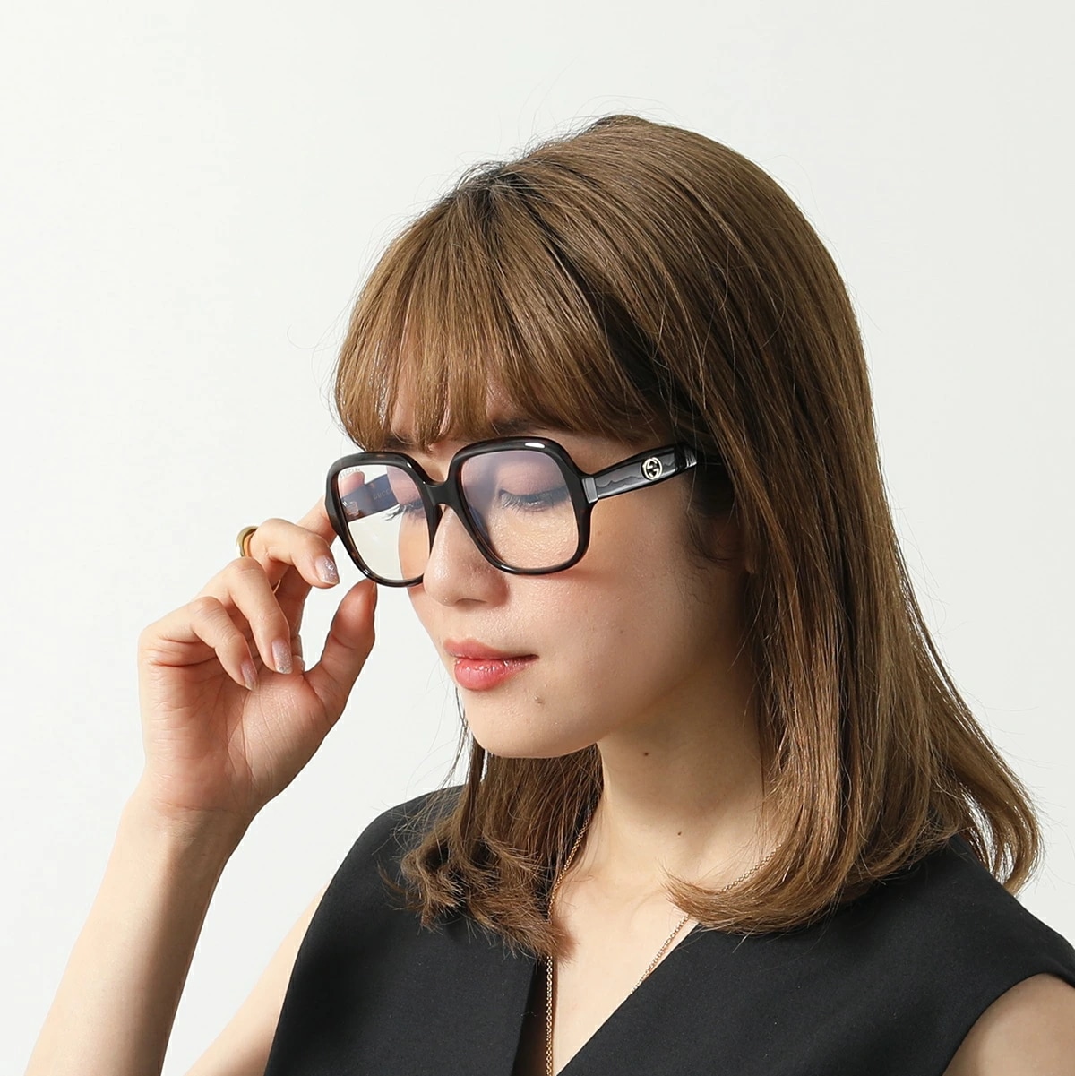 GUCCI グッチ メガネ GG0799S レディース めがね 伊達メガネ ダテ 眼鏡 GGロゴ アイウェア 001/HavanaHavana