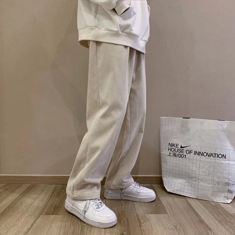 ボトムス パンツ ズボン ワイドパンツ ストレートパンツ ワイドスラックス フルレングス ゆる コーディロイ きれいめ シンプル カジュアル 大人 上品 とろみ感 無地 春 夏 秋 冬