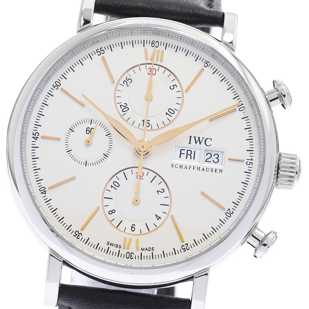 IWC SCHAFFHAUSEN IW391022 ポートフィノ クロノグラフ 自動巻き メンズ 良品 保証書付き_890583【中古】