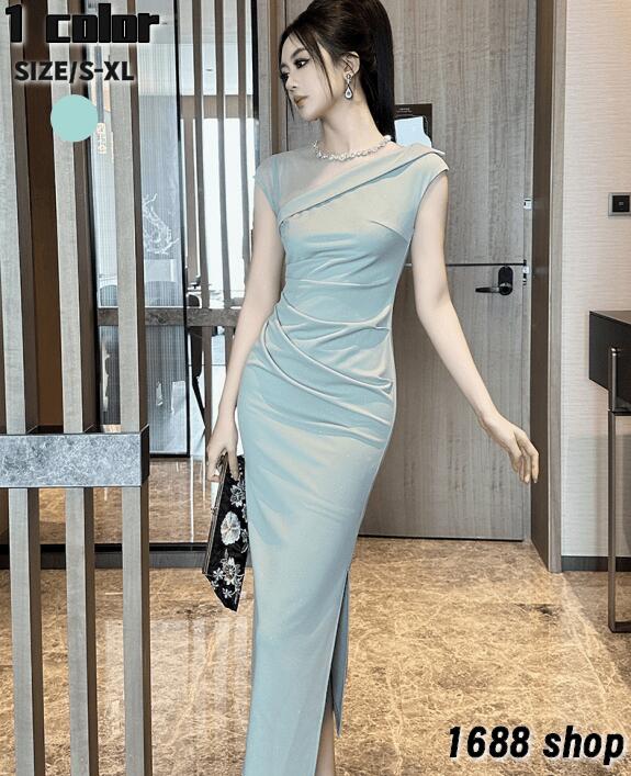 営业促进 2025 タイトワンピース 姫系ワンピース　シンプル　ワンピース インポート ひざ丈 ミドル丈 エレガント　韓国ファッション シンプル Vネック パーティドレス 半袖　お嬢様 セクシー ミニ