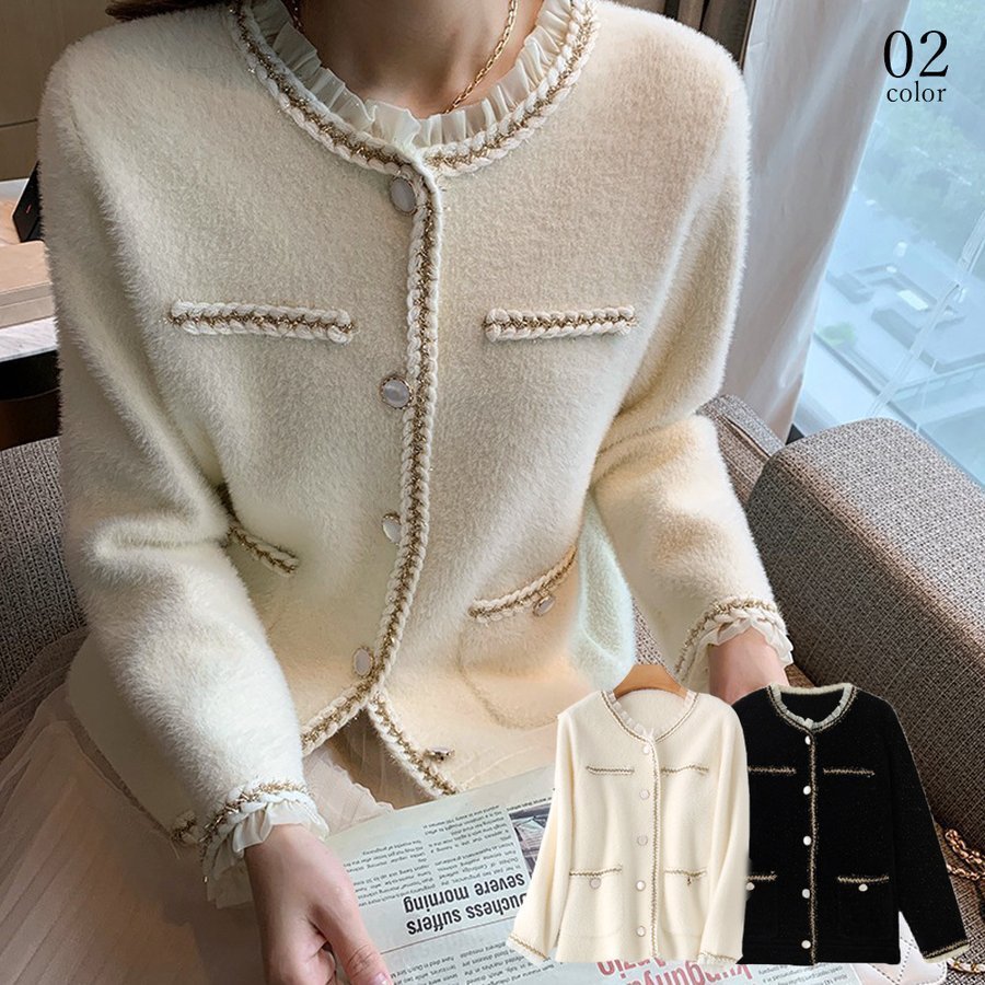 ジャケットレディース秋冬アウター羽織韓国前開きトップスミンクファーカジュアルきれいめファッション