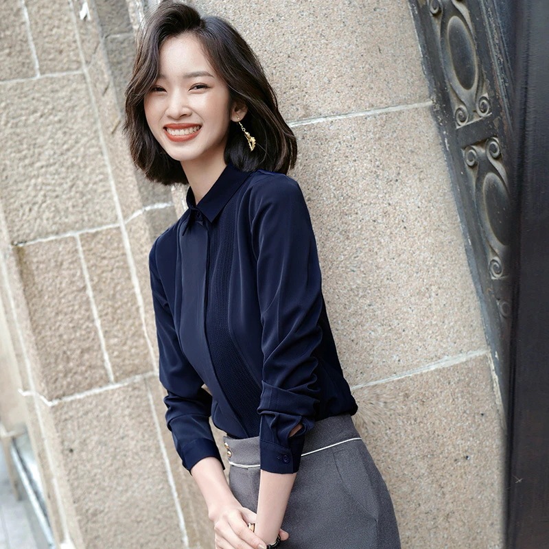 シャツチュニック レディース トップス カットソー アウター オフィス シャツ インナー 長袖 ビジネス 5,600円