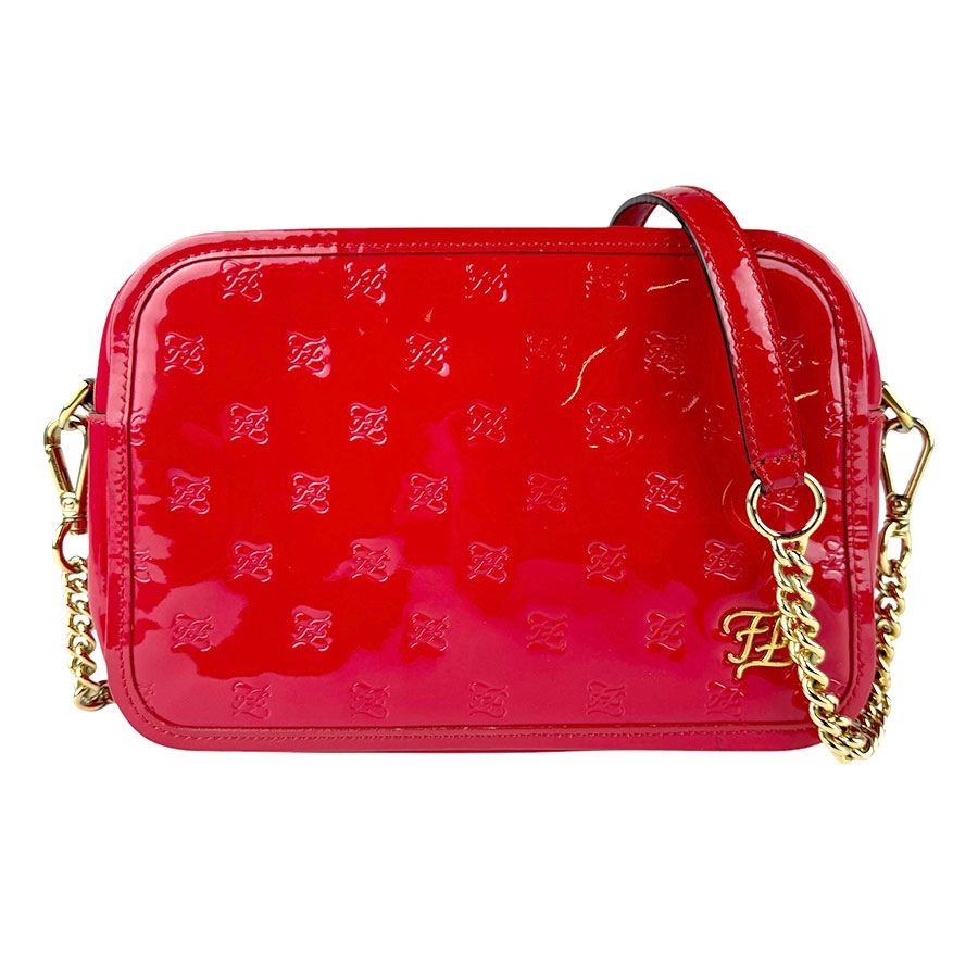 フェンディ FENDI ショルダーバッグ エナメル レッド レディース 8BT287 AAFJ z3454
