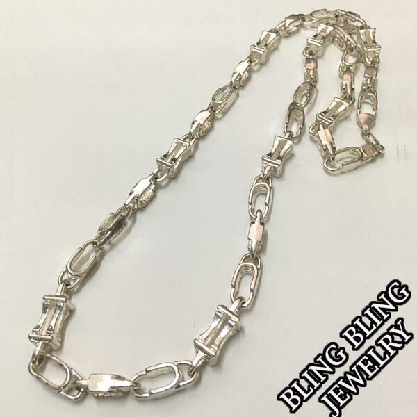 セール HIPHOPジュエリー メンズ ネックレス I シルバー 925 プレーティング チェーン ストリート スタイル ヒップホップ アクセサリー ブリンブリン ジュエリー HIPHOP B系