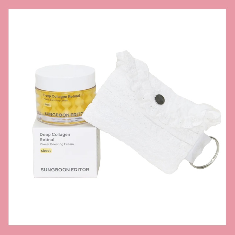 【韓国限定・大人気・数量限定】ディープコラーゲン レチナール カプセルクリーム＋限定ミニウォレット特典／Letter From Moon コラボ 正規品 保湿 シワ改善