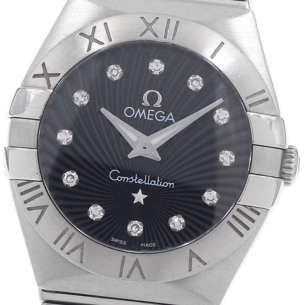 オメガ OMEGA 123.10.24.60.51.001 コンステレーション ブラッシュ 12Pダイヤ クォーツ レディース _959861【中古】