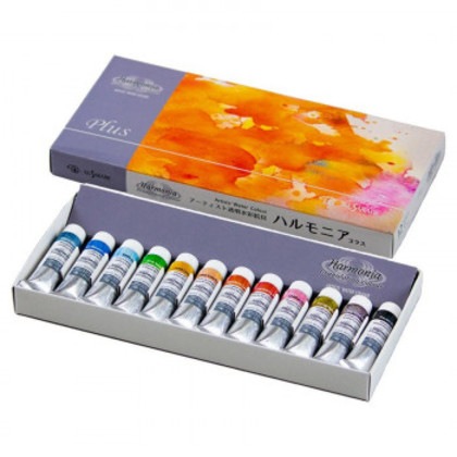 クサカベ ハルモニアプラス 透明水彩絵具 12色セット