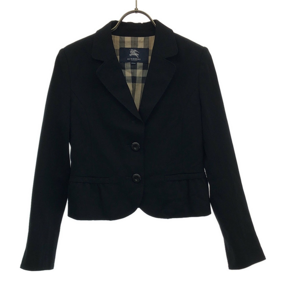 バーバリーロンドン 三陽商会 テーラードジャケット 150A ブラック系 BURBERRY LONDON 裏チェック柄 キッズ