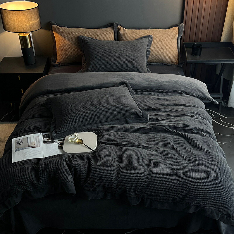 四件セット 寝具 カバー 冬用 高級 柔らかい コーラルフリース あたたかい ベッド用品 11,778円