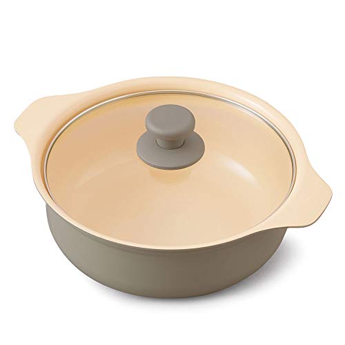 アイリスオーヤマ IHコンロ IHクッキングヒーター 用 鍋 &鍋ぶた セット 24cm 新生活 IHKP-P24-T ブラウン [並行輸入品]