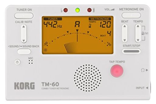 KORG(コルグ) チューナー メトロノーム TM-60 小型/コンパクト/初心者/吹奏楽/ブラスバンド/オーケストラ/個人練習/持ち運び ホワイト TM60WH