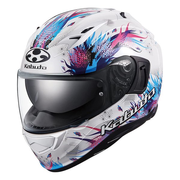 オージーケーカブト バイクヘルメット KAMUI-3 LEIA レイア パールホワイト Lサイズ