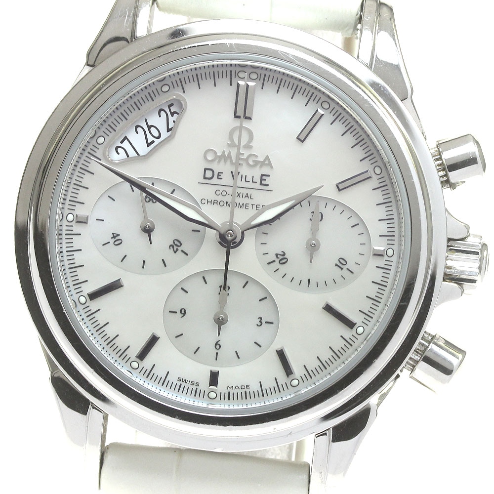 オメガ OMEGA 4878.70.36 デビル コーアクシャル クロノグラフ 自動巻き レディース 箱・保証書付き_840720【中古】