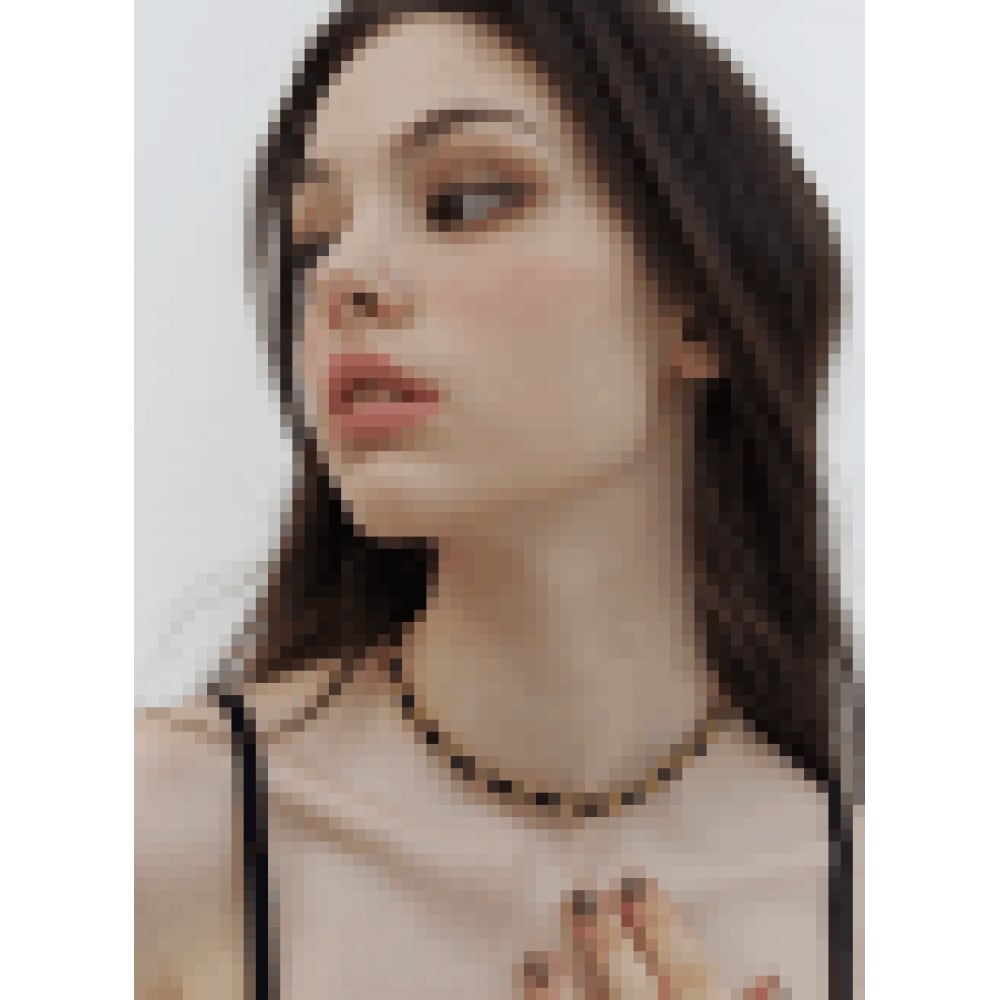 KINDABABY ゴールドレザーチェーンチョーカー