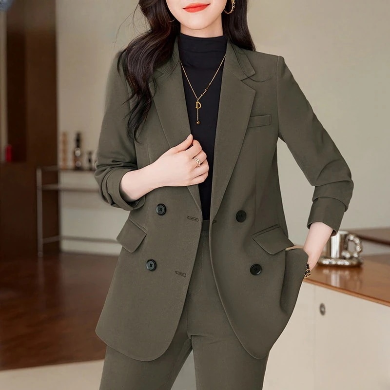 2025初春新品 レディース スーツセット 二点セット 卒業式 ママ スーツ セットアップ 通勤 入学式 15