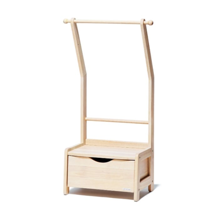 ノスタ3 キッズハンガーラック 大和屋 norsta3 子供用 ハンガーラック ポールハンガー 洋服掛け 低め 高さ調節 引き出し 収納 木製 ナチュラル 天然木 片付け