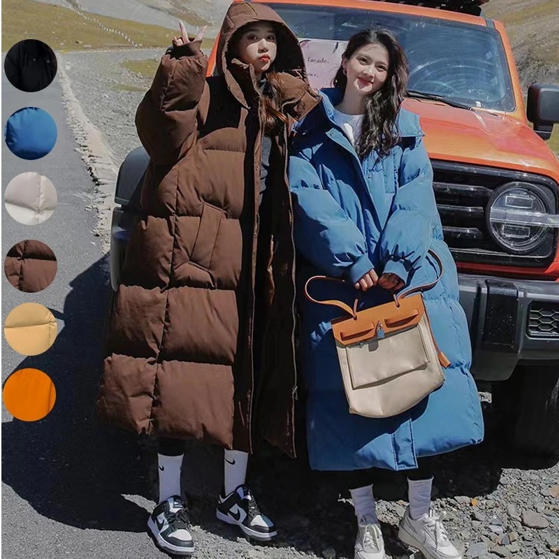 Hot!!!6color 新作 ダウンコットンジャケット ロングコート コート 厚手 フード付き パーカー セミロング ジャケット 冬 ラムズフリース アウター カーディガン 厚手 ウォーム