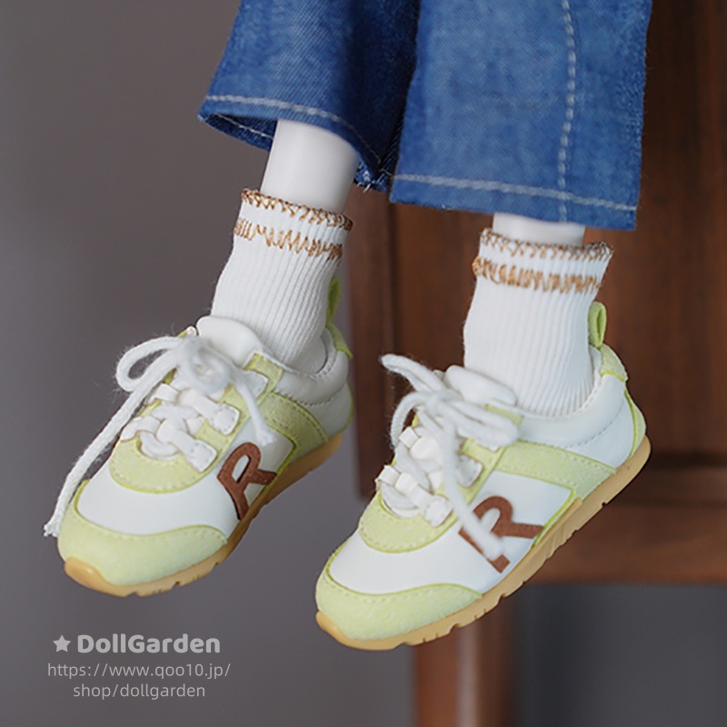 4色ドール用お靴 1/4 シューズ スニーカー BJD msd レッド ピンク シルバー グリーン ドールシューズ mdd kumako 球体関節人形用お靴