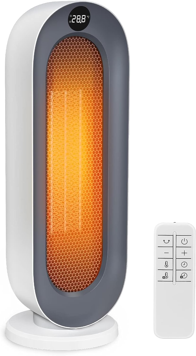 セラミックヒーター 暖房器具 省エネ セラミックファンヒーター 切り忘れ防止 首振り 3段階温度切替 800W/1200W 二重過熱保護 転倒OFF 電気ヒーター AWN-04