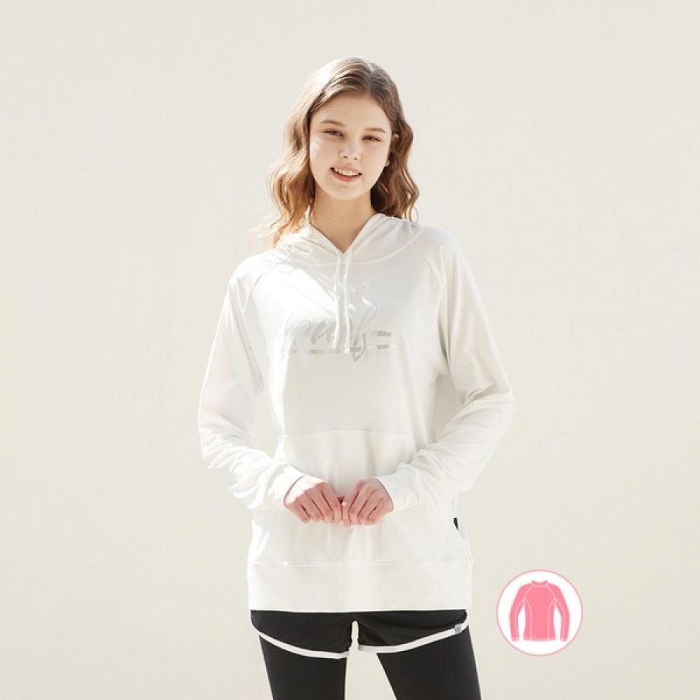 (ベーシックエル) ベーシックエルレディースロゴパーカーラッシュガードトップ BEL-V217H