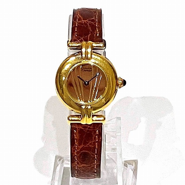 カルティエ マストコリゼ ヴェルメイユ W1000553 クォーツ 腕時計 レディース 【中古】