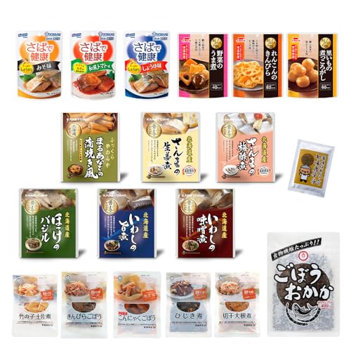 レトルト おかず 【 魚 野菜 】 18種 惣菜 詰め合わせ セット サバ さんま イワシ あなご ほっけ お取り寄せグルメ 薬味ばあちゃんの七味唐辛子