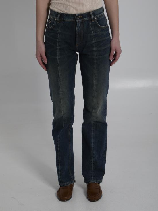 VERSACE Women Denim Pants 1024529 BLUE