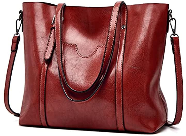 母の日 レザートートバッグ( ワインレッド)