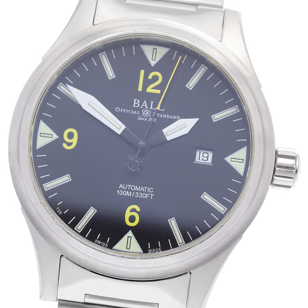 ボールウォッチ BALLWATCH NM2090C-SJ-BKYE ストークマン2 デイト 自動巻き メンズ _909037【中古】
