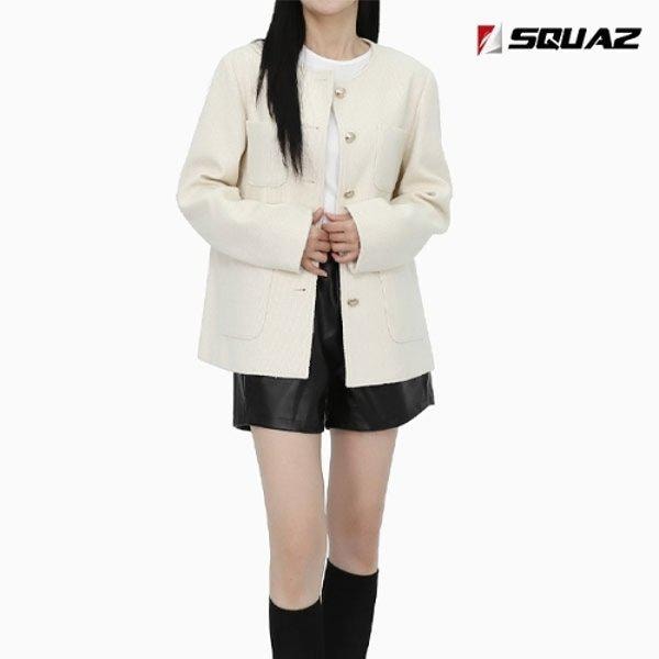 [プレミアム] 女性ツイードジャケット デイリー ラウンド ジャケット 結婚式参列ルック アウター SBL001