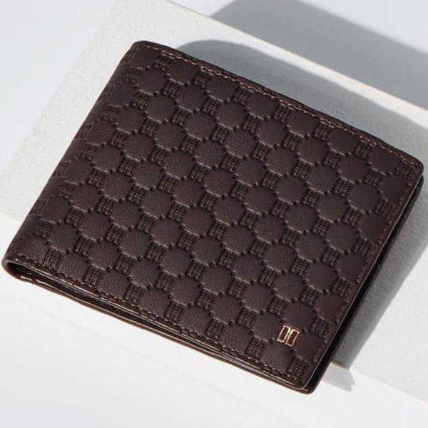 DBWA5E368W3 [25SS][LOUIS][ルイス] ブラウン輸入レザー ルイス エンボス DD パターン 二つ折り財布